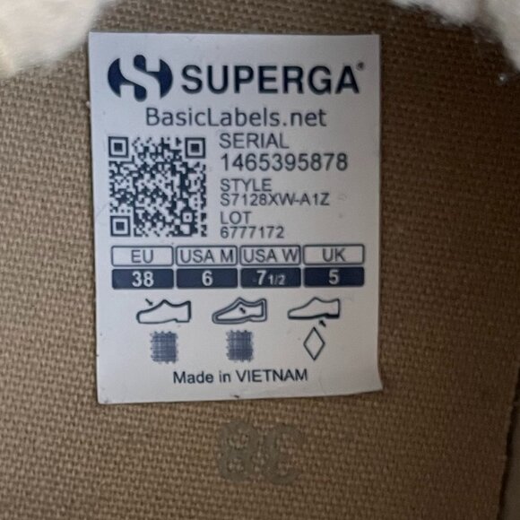 Superga Super 2644 Alpina Quilted Nylon Lace Up Boots Grey Fossil-F Sz 7.5-8.5W - Picture 15 of 16